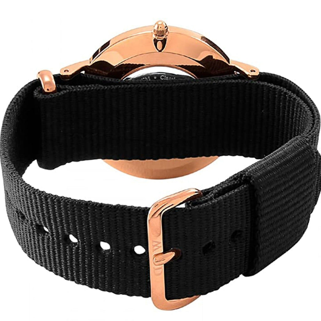 Daniel Wellington Classic Cornwall Black Dial Black NATO Strap Watch For Women - DW00100150 Buy Now By Daniel Wellington