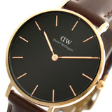 Daniel Wellington Classic Petite Bristol Black Dial Brown Leather Strap Watch For Women - DW00100165 Buy Now By Daniel Wellington