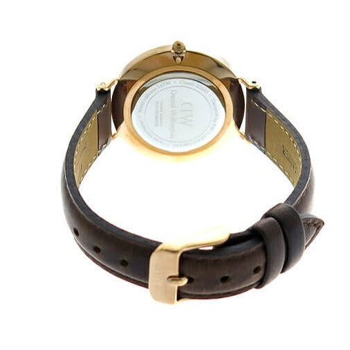 Daniel Wellington Classic Petite Bristol Black Dial Brown Leather Strap Watch For Women - DW00100165 Buy Now By Daniel Wellington