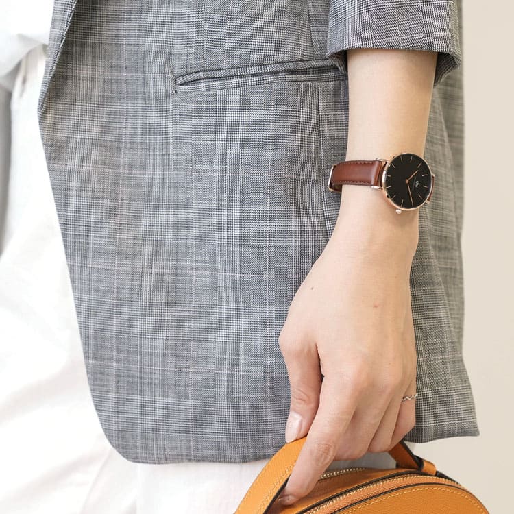 Daniel Wellington Petite St Mawes Black Dial Brown Leather Strap Watch For Women - DW00100169 Buy Now By Daniel Wellington