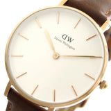 Daniel Wellington Petite Durham White Dial Brown Leather Strap Watch For Women - DW00100172 Buy Now By Daniel Wellington