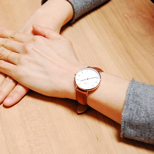 Daniel Wellington Petite Durham White Dial Brown Leather Strap Watch For Women - DW00100172 Buy Now By Daniel Wellington