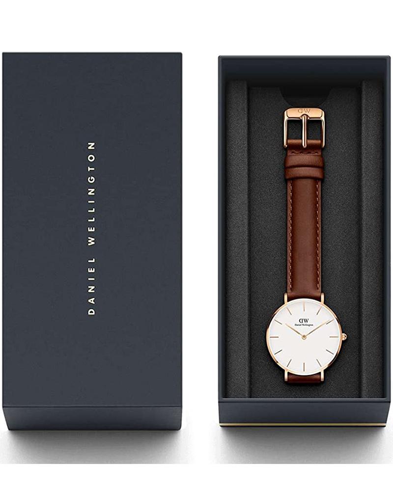 Daniel Wellington Classy St Mawes White Dial Brown Leather Strap Watch For Women - DW00100075 Buy Now By Daniel Wellington