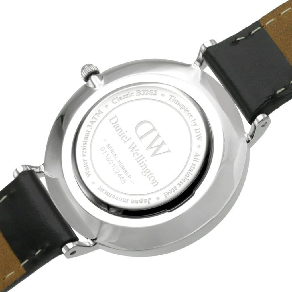 Daniel Wellington Petite Sheffield Black Dial Black Leather Strap Watch For Women - DW00100180 Buy Now By Daniel Wellington
