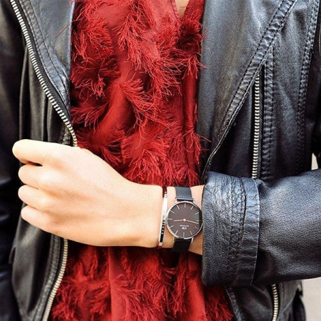 Daniel Wellington Petite Ashfield Black Dial Black Mesh Strap Watch For Women - DW00100202 Buy Now By Daniel Wellington