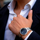 Daniel Wellington Iconic Link Black Dial Silver Steel Strap Watch for Women - DW00100204 Buy Now By Daniel Wellington