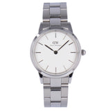 Daniel Wellington Iconic Link White Dial Silver Steel Strap Watch For Women - DW00100205 Buy Now By Daniel Wellington