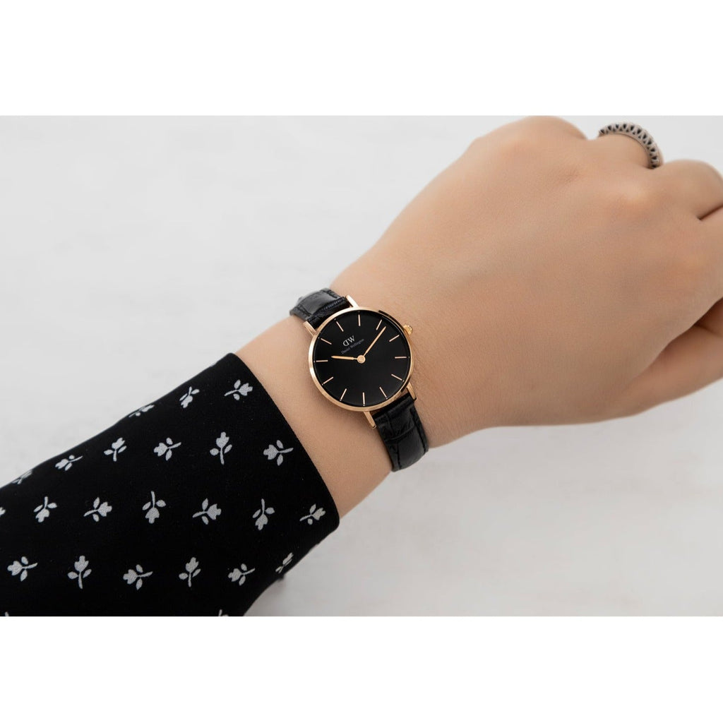 Daniel Wellington Classic Petite Reading Black Dial Black Leather Strap Watch For Women - DW00100223 Buy Now By Daniel Wellington
