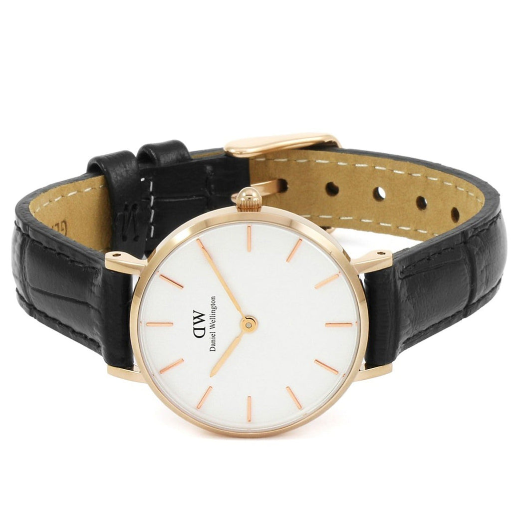 Daniel Wellington Classic Petite Reading White Dial Black Leather Strap Watch For Women - DW00100229 Buy Now By Daniel Wellington