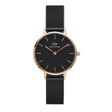 Daniel Wellington Petite Ashfield Black Dial Black Mesh Strap Watch For Women - DW00100245 Buy Now By Daniel Wellington