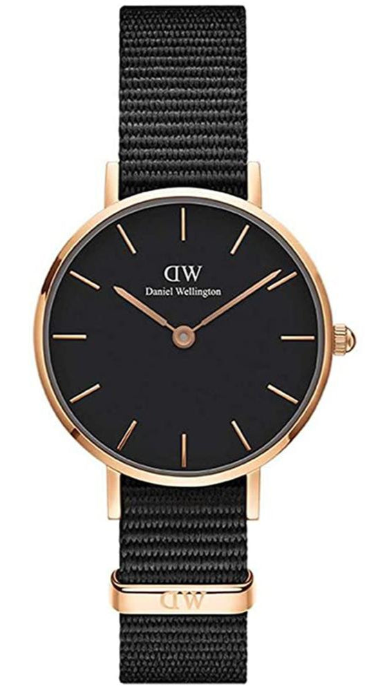 Daniel Wellington Petite Cornwall Black Dial Black Nylon Strap Watch for Women - DW00100247 Buy Now By Daniel Wellington