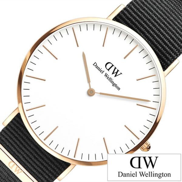 Daniel Wellington Classic Cornwall White Dial Black Nylon Strap Watch For Men - DW00100257 Buy Now By Daniel Wellington
