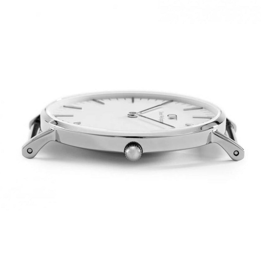 Daniel Wellington Classic Cornwall White Dial Black Nylon Strap Watch For Men - DW00100260 Buy Now By Daniel Wellington