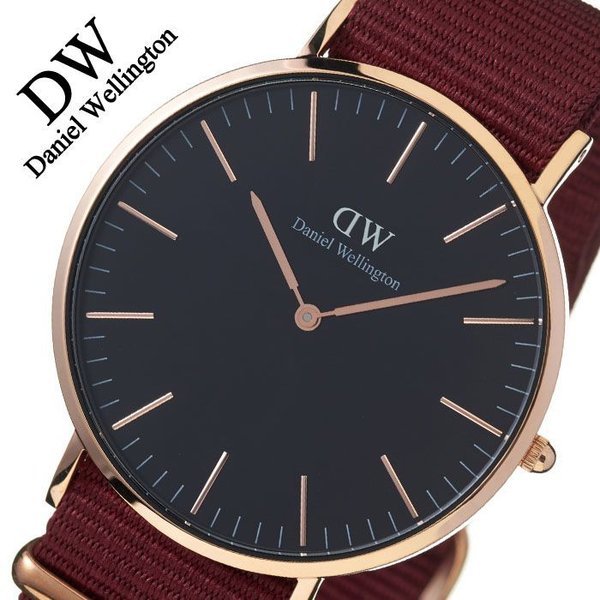 Daniel Wellington Classic Roselyn Black Dial Maroon Nylon Strap Watch For Women - DW00100269 Buy Now By Daniel Wellington