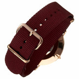 Daniel Wellington Classic Roselyn Black Dial Maroon Nylon Strap Watch For Women - DW00100269 Buy Now By Daniel Wellington