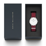 Daniel Wellington Classic Roselyn White Dial Red NATO Strap Watch For Women - DW00100272 Buy Now By Daniel Wellington