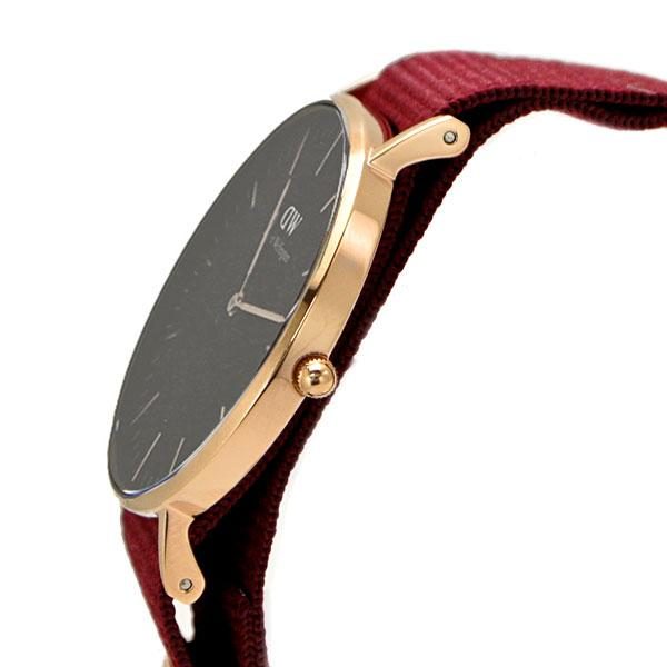Daniel Wellington Classic Roselyn Black Dial Maroon Nylon Strap Watch For Women - DW00100273 Buy Now By Daniel Wellington