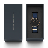 Daniel Wellington Classic Bayswater Black Dial Black NATO Strap Watch For Women - DW00100281 Buy Now By Daniel Wellington