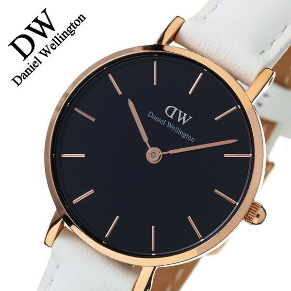 Daniel Wellington Classic Petite Bondi Black Dial White Leather Strap Watch For Women - DW00100285 Buy Now By Daniel Wellington