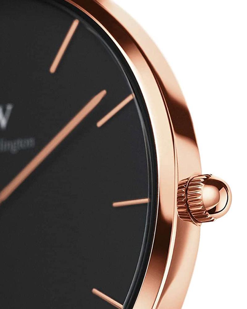 Daniel Wellington Petite Ashfield Black Dial Black Mesh Strap Watch for Women - DW00100307 Buy Now By Daniel Wellington