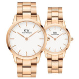Daniel Wellington Iconic Link White Dial Rose Gold Steel Strap Watch For Women - DW00100211 Buy Now By Daniel Wellington