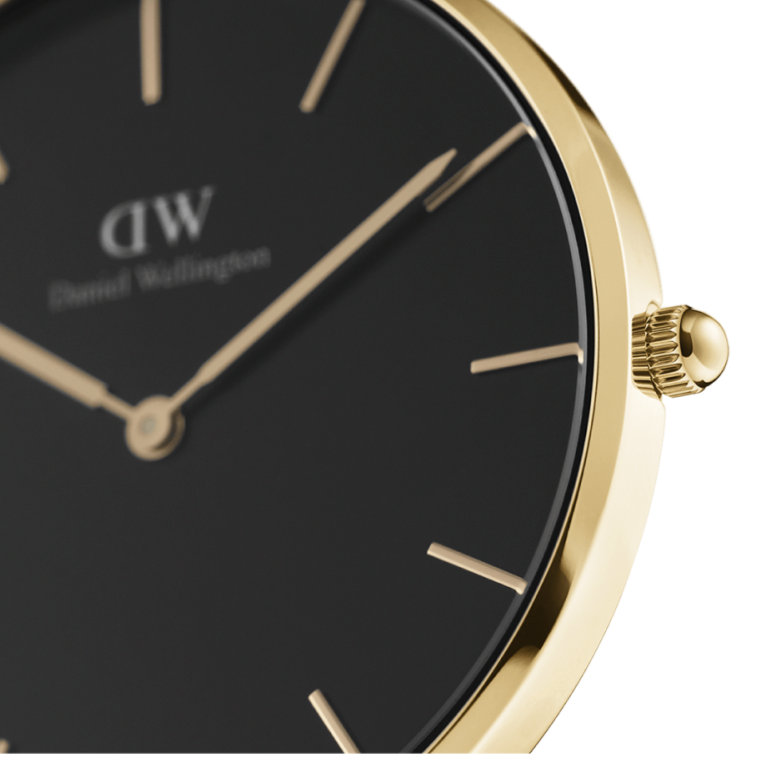Daniel Wellington Petite Evergold Black Dial Gold Mesh Strap Watch For Women - DW00100345 Buy Now By Daniel Wellington