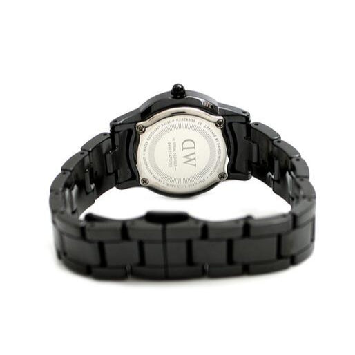 Daniel Wellington Iconic Link Ceramic Black Dial Black Steel Strap Watch For Women - DW00100415 Buy Now By Daniel Wellington