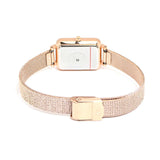 Daniel Wellington Quadro Melrose Black Dial Rose Gold Mesh Bracelet Watch For Women - DW00100432 Buy Now By Daniel Wellington