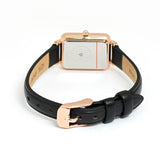 Daniel Wellington Quadro Sheffield Black Dial Black Leather Strap Watch For Women - DW00100435 Buy Now By Daniel Wellington