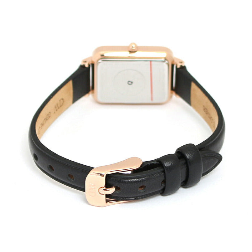 Daniel Wellington Quadro Pressed Sheffield Green Dial Black Leather Strap Watch For Women - DW00100439 Buy Now By Daniel Wellington