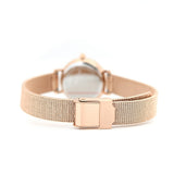 Daniel Wellington Petite Pressed Melrose Black Dial Rose Gold Mesh Strap Watch For Women - DW00100440 Buy Now By Daniel Wellington