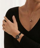 Daniel Wellington Classic Petite Pressed Ashfield Black Dial Black Mesh Bracelet Watch For Women - DW00100441 Buy Now By Daniel Wellington