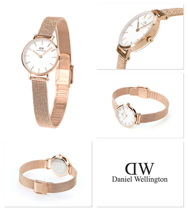 Daniel Wellington Petite Pressed Melrose White Dial Gold Mesh Bracelet Watch For Women - DW00100447 Buy Now By Daniel Wellington