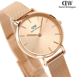 Daniel Wellington Petite Rose Gold Dial Rose Gold Mesh Bracelet Watch For Women - DW00100470 Buy Now By Daniel Wellington