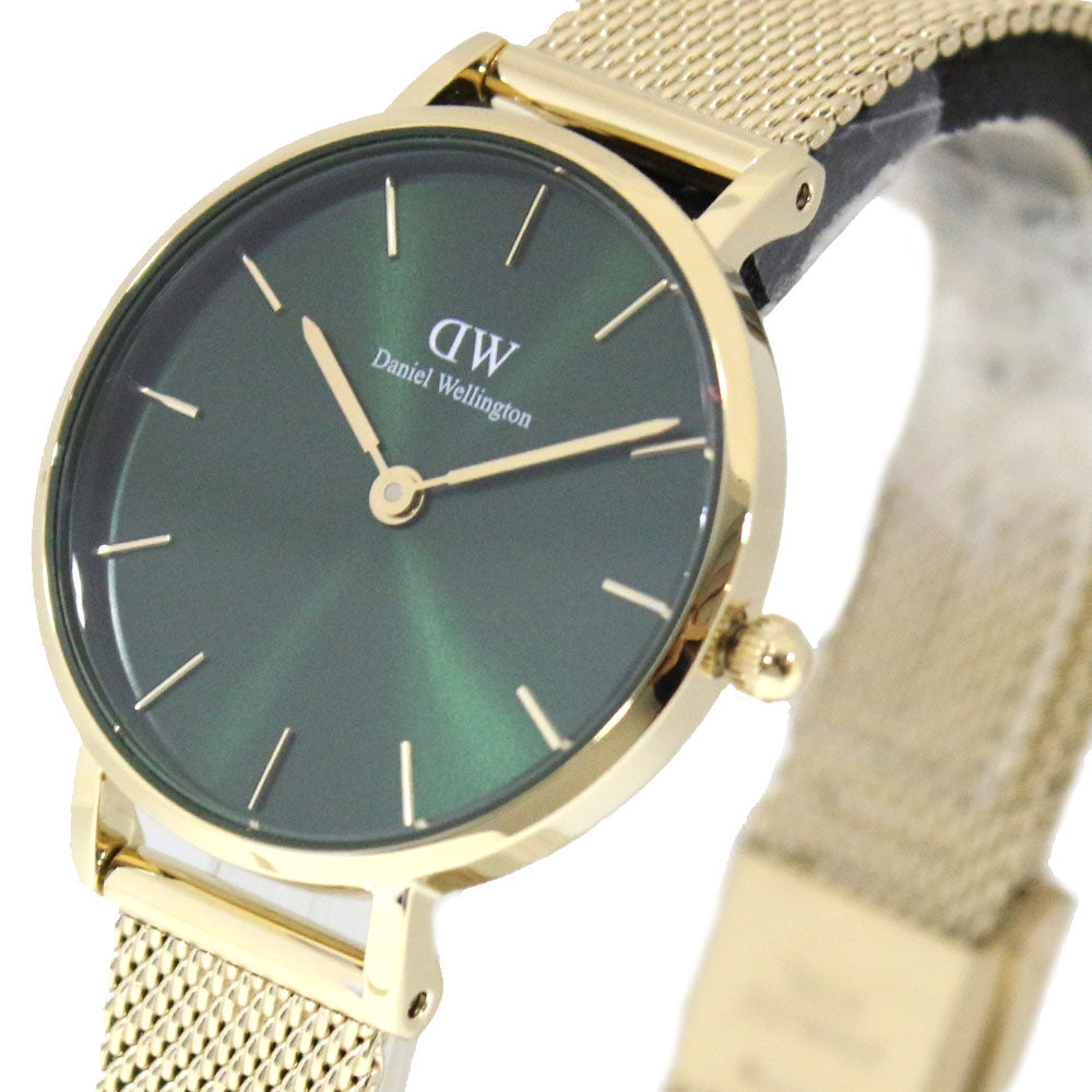 Daniel Wellington Petite Emerald Green Dial Gold Mesh Strap Watch For Women - DW00100479 Buy Now By Daniel Wellington
