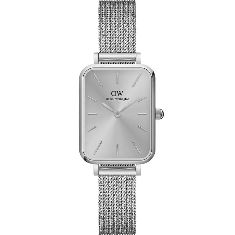 Daniel Wellington Quadro Unitone Silver Dial Silver Mesh Strap Watch For Women - DW00100486 Buy Now By Daniel Wellington