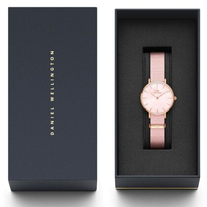 Daniel Wellington Petite Mother of Pearl Pink Dial Pink Nylon Strap Watch For Women - DW00100512 Buy Now By Daniel Wellington