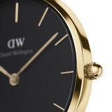 Daniel Wellington Classic Petite York Black Dial Brown Leather Strap Watch For Women - DW00100170 Buy Now By Daniel Wellington