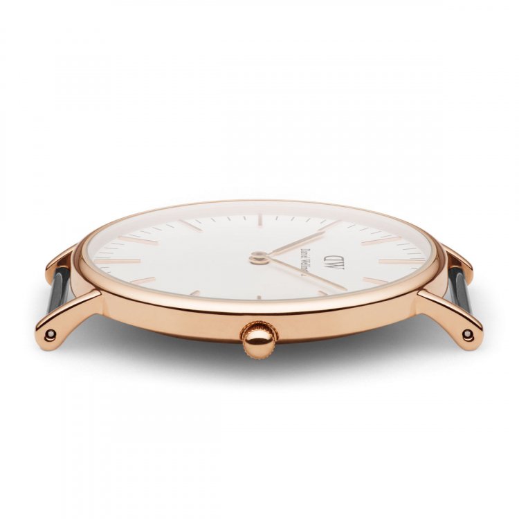 Daniel Wellington Classic Cambridge White Dial Two Tone NATO Strap Watch For Men - DW00100003 Buy Now By Daniel Wellington