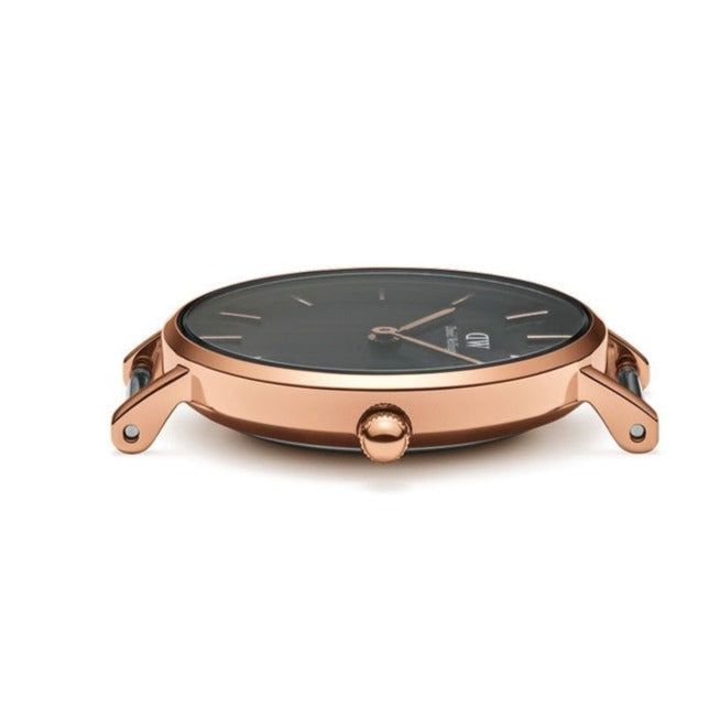 Daniel Wellington Classic Petite York Black Dial Brown Leather Strap Watch For Women - DW00100226 Buy Now By Daniel Wellington