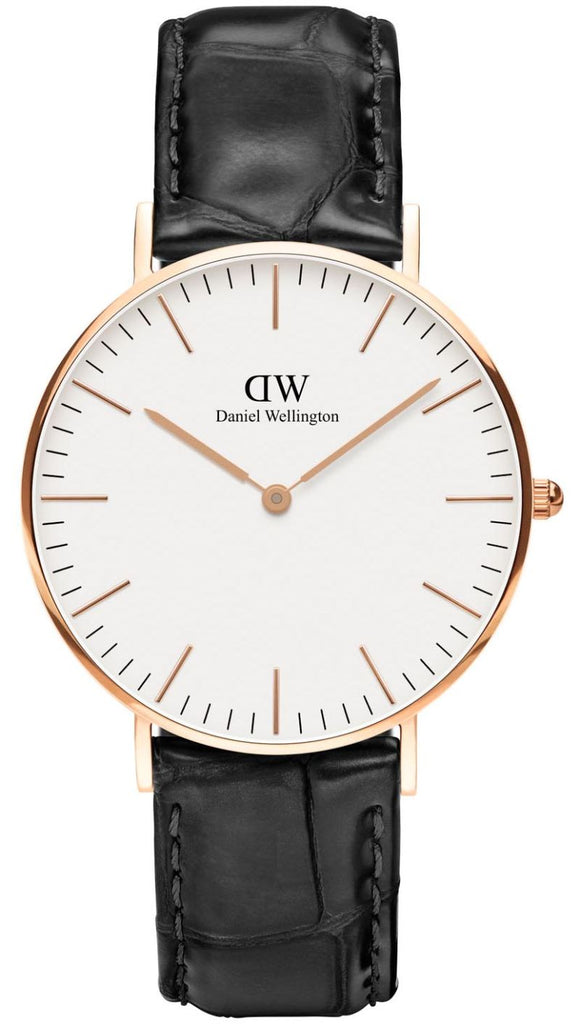 Daniel Wellington Classic Petite Sheffield White Dial Black Leather Strap Watch For Women - DW00100230 Buy Now By Daniel Wellington