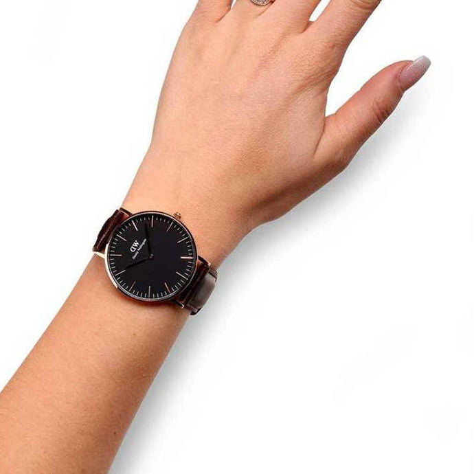 Daniel Wellington Classic Bristol Black Dial Brown Leather Strap Watch for Men - DW00100137 Buy Now By Daniel Wellington
