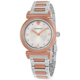Versace V-Motif Silver Dial Two Tone Steel Strap Watch for Women - VERE00718 Buy Now By Versace