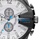 Diesel Mega Chief Chronograph White Dial Brown Leather Strap Watch For Men - DZ4280 Buy Now By Diesel