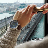 Diesel Mega Chief Chronograph Blue Dial Brown Leather Strap Watch For Men - DZ4281 Buy Now By Diesel