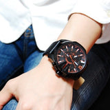 Diesel Mega Chief Chronograph Black Dial Black Leather Strap Watch For Men - DZ4291 Buy Now By Diesel