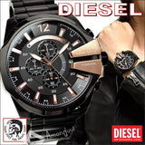 Diesel Mega Chief Chronograph Black Dial Black Steel Strap Watch For Men - DZ4309 Buy Now By Diesel