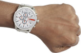Diesel Mega Chief Chronograph White Dial Silver Steel Strap Watch For Men - DZ4328 Buy Now By Diesel