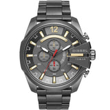 Diesel Mega Chief Chronograph Grey Dial Grey Steel Strap Watch For Men - DZ4421 Buy Now By Diesel