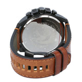 Diesel Mega Chief Chronograph Grey Dial Brown Leather Strap Watch For Men - DZ4463 Buy Now By Diesel